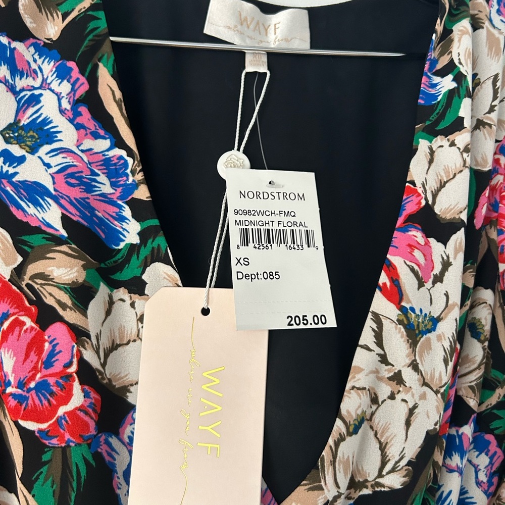 Long Floral Wrap Dress